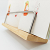 Bamboo Wood Adjustable Reading Rest Tablet Chef Home Learning Foldable Cooking Bookshelf Page Fixed Kitchen Bookend Rack
