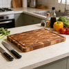 Luxury Flexible Large End Grain Black Walnut Cutting Board for Kitchen With Juice Groove