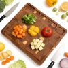 Acacia Wood Cutting Board, Edge Grain Chopping Board with Juice Groove, Reversible and Knife Friendly, for Entertaining, Kitchen