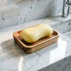 Custom Factory Direct Wholesale Bathroom Wooden Bamboo Natural Soap Dish Holder Wood Storage Soap Box Container