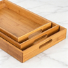 Bamboo Tray Rectangular Tea Tray Solid Wood Household Kung Fu Tea Set Water Cup Tray