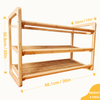 Wholesale Bamboo Shoe Rack Stackable,Wood Shoe Shelf Storage Organizer for Unit Entryway Hallway Closet Sturdy Freestanding Shoe