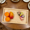 Hot Selling Natural Hardwood Storage Tray, Smooth Wooden Rectangular Platter for Kitchen, Party & Dessert Display