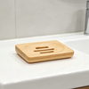 Natural Bamboo Wood Eco-Friendly Durable Modern Stand Soap Dish Holder Bathroom Soap Tray Shower Holder