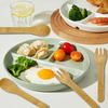 Natural Children's Bamboo Spoon Set with Laser Engraved Logo Eco-Friendly & BPA Free