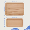 Natural Wood Serving Platter Restaurant Quality Ellipse Dinner Plate Round Wooden Trays for Food Wholesale Charger Dishes