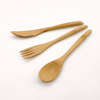 Wholesales Bamboo Spoon Wooden Fork Knife Kits Bamboo Cutlery Set for Camping