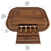 Luxury Wood Cheese Board and Knife Set Bamboo Cheese Board Large Wood Cheese Board