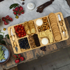 Portable Foldable Bamboo Cheese Board Set Laser Logo Includes Charcuterie Knife for Serving Charcuterie Board for Picnics Travel