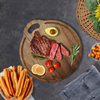 Wholesale Acacia Wood Cutting Board for Chopping in Kitchen or Restaurant Custom Logo Round Cheese Board