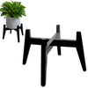 Acacia Wood Large Flower Pot Stand Indoor and Outdoor Solid Wood with Adjustable Width for Home and Garden Use