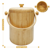 Sealed, Environmentally Friendly, Durable, Customizable Logo, Bamboo Large-Capacity Rice Bucket Bento Box with Handle