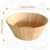 Japan-Style Silicone Salad Soup Bowl Set Sustainable Wooden Bamboo Dinnerware with European Design Style