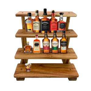 High Quality 100% Natural Bamboo 4-Layer Corner Shelf Kitchen Storage Cabinet Spice Rack for Pot and Bowl Display