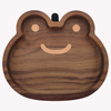 Natural Wood Grain Round Plate Black Walnut Cheese Plates Coffee Tea Serving Tray Fruit Platters Party Dinner Plates