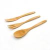 Environmentally Friendly Bamboo Cutlery Set for Camping Includes Knives Forks Spoons Utensils Perfect Dinnerware Set