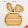 YCZM Baby Plate Bamboo Baby Plate Children's Tableware Rabbit Dish Bamboo Plate