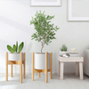 Bamboo Plant Stand Indoor Floor-to-ceiling Balcony Iron Flower Stand Modern Minimalist Metal Plant Shelf Cross Flower Pot Stand