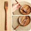 Wooden Spoon Fork and Knife Set Cutlery Set Wood Utensil for Eating Flatware Sets Reusable Forks Spoons