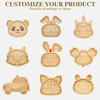 YCZM Baby Plate Bamboo Baby Plate Children's Tableware Rabbit Dish Bamboo Plate