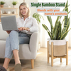 Adjustable Indoor Bamboo Wood Plant Stand Full Adjustability Flower Pots & Planters Holder 9-12.5 Inch Planter for Home Garden