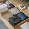 Adjustable Wood Drawer Organizer Set 4 Expendable Bamboo Divider for Kitchen Bedroom Desk & Bathroom Storage Plastic Material