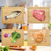 Bamboo Cutting Board Set with Holder 4pcs Bamboo Chopping Boards with Rack