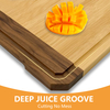 Eco-Friendly Three-Piece Bamboo Walnut Cutting Board for Kitchen Customized Rectangle Square Chopping Board Deep Grooves