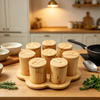 Wholesale Luxurious Salt Containers Kit Camping Hexagonal Spice Box with 7 Individual Compartments & Rotating Tray for Parties