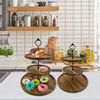 Wholesale Customizable 3 Tier Tiered Wooden Storage Rack Cake Stand for Wedding Party