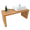 Bamboo Modern Shower Bench Chair Wood Shower Seat Bath Stool Ottoman Storage Apartment School