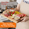 Large Heavy Duty Acacia Wood Cutting Board for Kitchen with Juice Groove