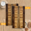 High Quality Acacia Walnut Wood Double Sided Cutting Board for Kitchen Laser Logo and Drain Slot Premium Chopping Block