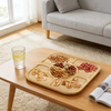OEM&ODM Customized Bamboo Food Tray Bamboo Divider Plate for Kids Children's Bowl