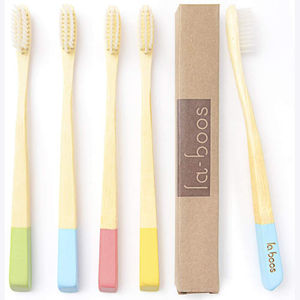 Oral Health Bamboo Charcoal Toothbrush Low Carbon Medium Soft Bristle with Wood Handle Bathroom Sets