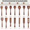 Wood Spatula Set Engraved Wooden Non-Stick Pan Long Handle Kitchen Utensils Soup Spoon Cooking Utensils Promotion Custom Logo