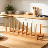 Kitchen Storage Cabinet Dish Plate Book Bowl Cup Pot Lid Cutting Board Drying Bamboo Standing Type Non-folding Detachable Rack