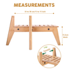 Hot Selling High Quality Bamboo Dog Bowl Stand Foldable Durable Eco-Friendly Adjustable Width Natural Color Contemporary Kitchen