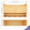 Home Decor Eco-Friendly Foldable Bamboo Wood Wall Mounted Wine Rack with Wine Glass Holder Floating Wall Shelves