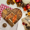 3-in-1 Magnetic Acacia Wood Set: Rectangular & Round Boards. 26x13" Platter for Cheese & Charcuterie. the Perfect Gift.