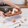 Factory Custom High Acacia Wood Storage Box Holder Eighteen-Piece Wooden Egg Tray for Home Use for Refrigerator Stirring