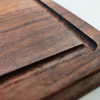 Acacia Wood Cutting Board with Drip Edge, Thick Solid Wood Carving Board for Meat