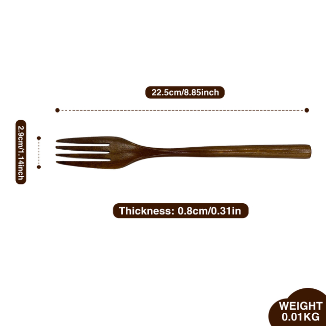 Wholesale Solid Walnut Kitchen Utensils-High Quality Flipping Spoon Fork for Home Use
