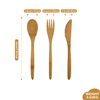 Wholesales Bamboo Spoon Wooden Fork Knife Kits Bamboo Cutlery Set for Camping