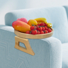 Bamboo Sofa Arm Tray Eco-Friendly Sustainable Multifunction Foldable Luxury Serving Tray for Home Kitchen & Living Room
