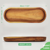 Japanese Style Minimalist Bamboo Oval Eco-Friendly Tray Plate Dish Custom Logo for Serving Fruit Tea Dessert Home Hotel Parties
