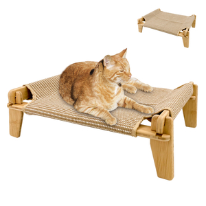 Durable Modern Small Dog Pet Bed Sustainable Bamboo Frame for Indoor Outdoor Cat Scratching Board Wear-Resistant Cat Scratching