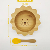 Hot Sells Children's Tableware Made of Bamboo Silicone Tableware Silicone Baby Feeding Set