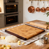 Rubber Wooden Cutting Board End Grain Cutting Board, Butcher Block, Chopping Board - Reversible Multipurpose