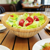 High Quality Factory Wholesale Custom Wooden Disposable Eco-Friendly Large Serving Antique Natural Bamboo Salad Bowl Food Fruit